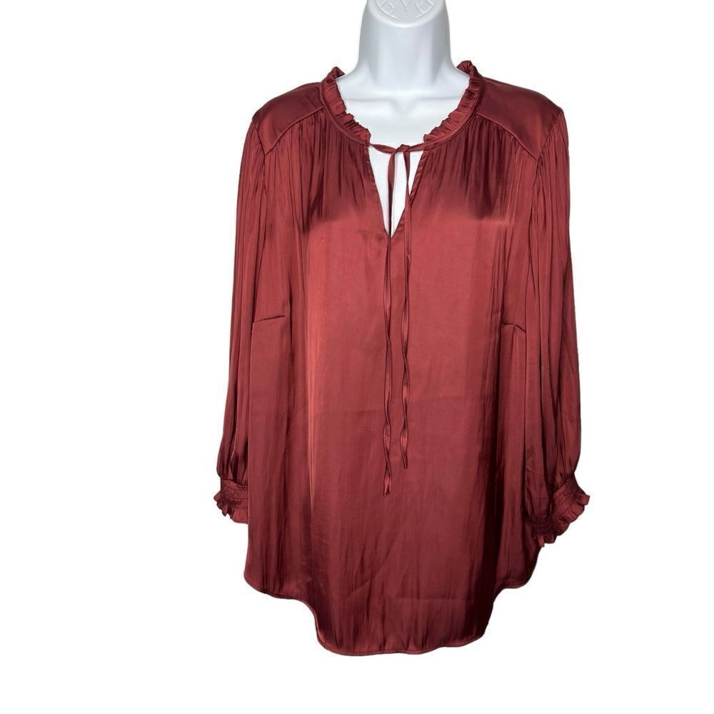 Rachel Zoe Women’s 1X Satin High Low Top NWT